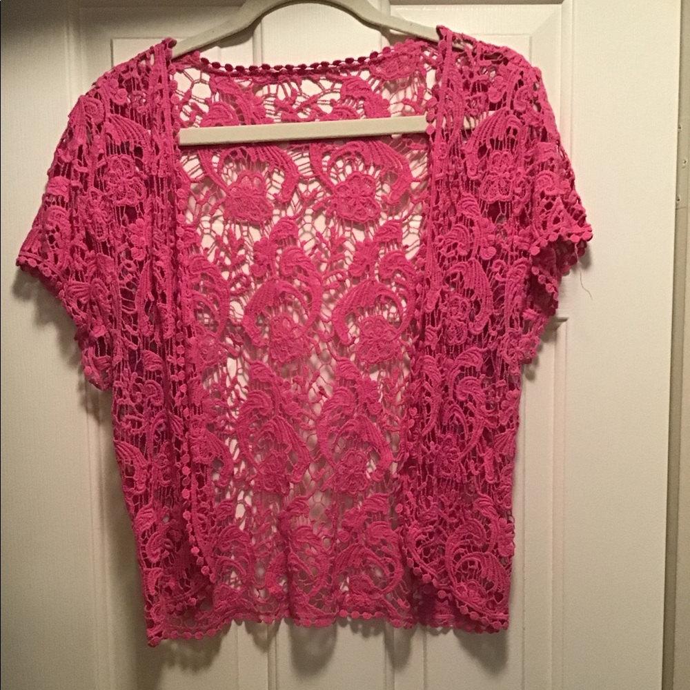 Pink crochet top